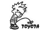 Faire pipi sur toyota