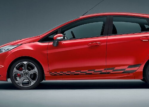 Musclecar Fiesta Mk7 5 portes Racing drapeau à damier autocollant autocollant Stiker graphiques
