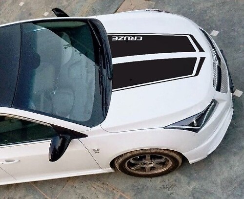 Autocollant Vinyle Bandes de Capot Rallye Pour Chevy Cruze 2011-2014
