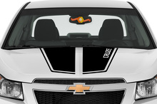 Autocollant Vinyle Bandes de Capot Rallye Pour Chevy Cruze 2011-2014_2