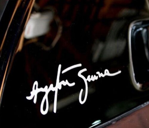 Autocollant Vinyle de Fenêtre Signature Ayrton Senna