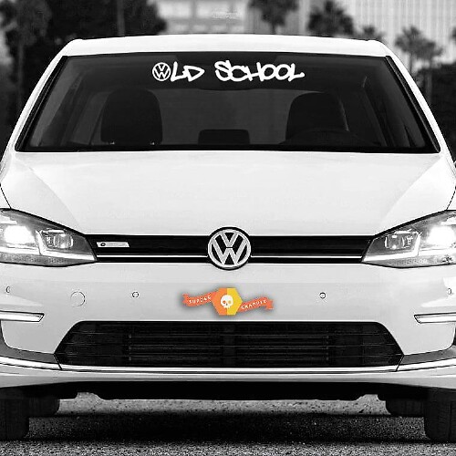 Autocollant en vinyle pare-brise VW Old School pour Volkswagen