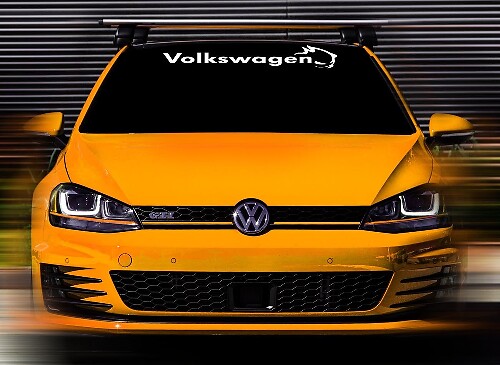 Lettrage de marque Autocollant en vinyle pour pare-brise Volkswagen