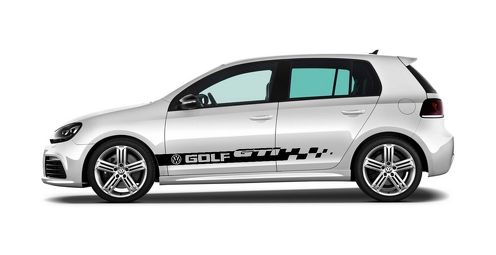 2X volkswagen GOLF GTI côté jupe vinyle corps autocollant autocollant emblème logo