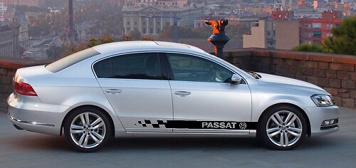 2X volkswagen PASSAT côté jupe vinyle corps autocollant autocollant emblème logo