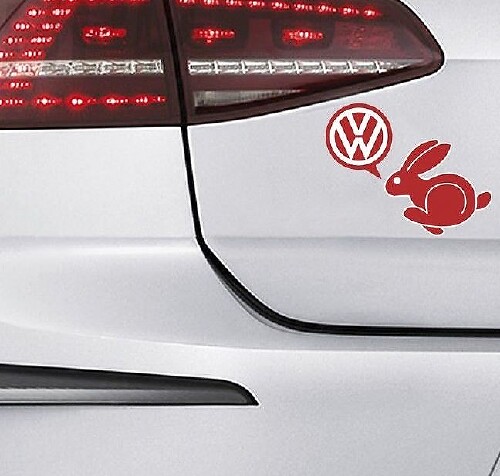 Autocollant en vinyle latéral VW Rabbit Bunny pour Volkswagen