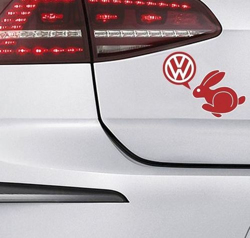 VW lapin Sport voiture autocollant vinyle autocollant Golf GTI lapin Passat Jetta Volkswagen