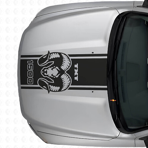 Autocollant vinyle bande capot texte personnalisé Hemi pour Dodge Ram 1500 2500