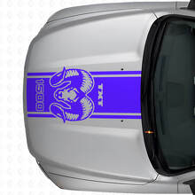 Autocollant vinyle bande capot texte personnalisé Hemi pour Dodge Ram 1500 2500_2