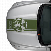 Autocollant vinyle bande capot texte personnalisé Hemi pour Dodge Ram 1500 2500_3