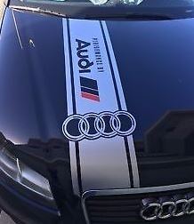Autocollant vinyle bande capot Anneaux Audi pour modèles Audi