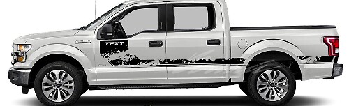 2014 2015 2016 Ford F-150 F150 Side Hockey Stripes Mud Splash
