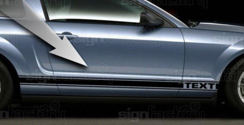 2005-2009 Ford Mustang GT Custom Rocker Stickers 6