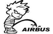 Autocollant Vinyle Drôle Pee sur Airbus pour Voitures et Camions