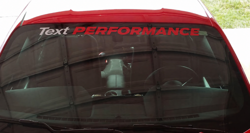 Bannière Pare-brise de Performance Personnalisée Autocollant Vinyle pour Musclecar Musclecarmodel