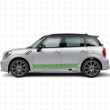 Kit de décalcomanies en vinyle à rayures latérales à damier pour Mini Countryman R60_2