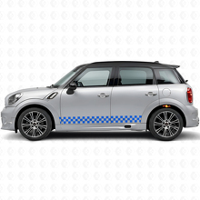 Kit de décalcomanies en vinyle à rayures latérales à damier pour Mini Countryman R60_4