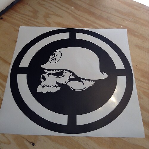 Autocollant en vinyle tête de mort style Metal Mulisha pour capot de Jeep Wrangler