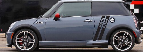 Mini Cooper S JCW Clubman Countryman Angled Side Stripes Graphics Drapeau britannique