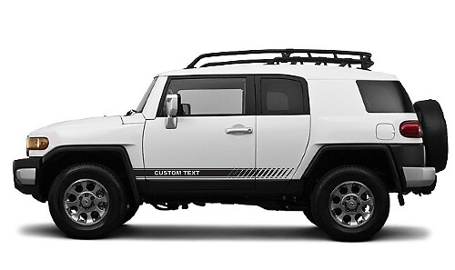 Kit de décalcomanies en vinyle de bandes latérales de course personnalisées pour Toyota FJ Cruiser