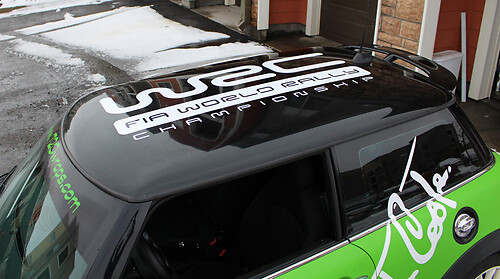 Autocollant Vinyle Toit Style Course Rallye WRC pour MINI Cooper S JCW