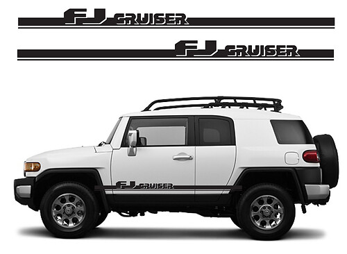 FJ CRUISER Toyota FJ Autocollant Autocollant Vinyle Angle Porte Latérale Racing Stripe Graphics 5
