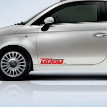 Propulsé par Autocollant en vinyle texte personnalisé Écusson logo graphique pour Fiat 500 Abarth 3