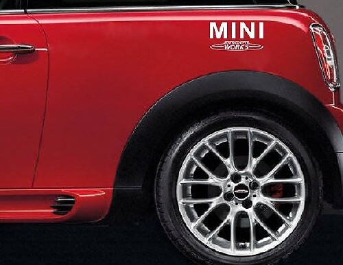 Autocollants vinyle style aile MINI JCW pour Mini Cooper (paire)
