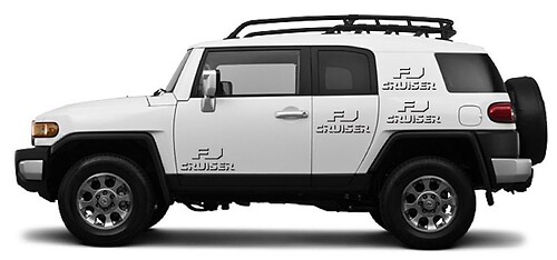 Autocollant en vinyle logo FJ latéral pour Toyota FJ Cruiser