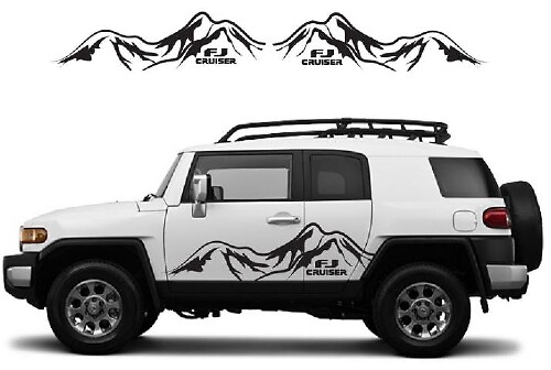 Kit d'autocollants en vinyle pour porte latérale Mountain Range pour Toyota FJ Cruiser