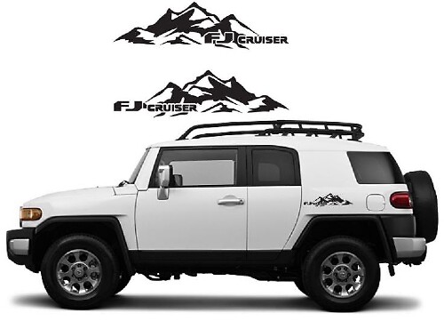Jeu de vinyles latéraux Montagne pour Toyota FJ Cruiser