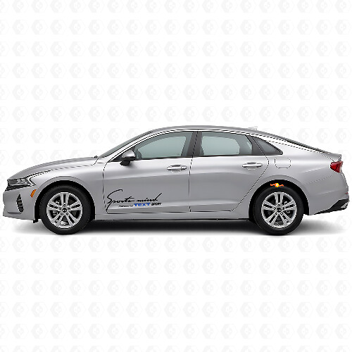 Jeu d'autocollants en vinyle Sports Mind Powered by Kia Sport Side pour véhicules Kia