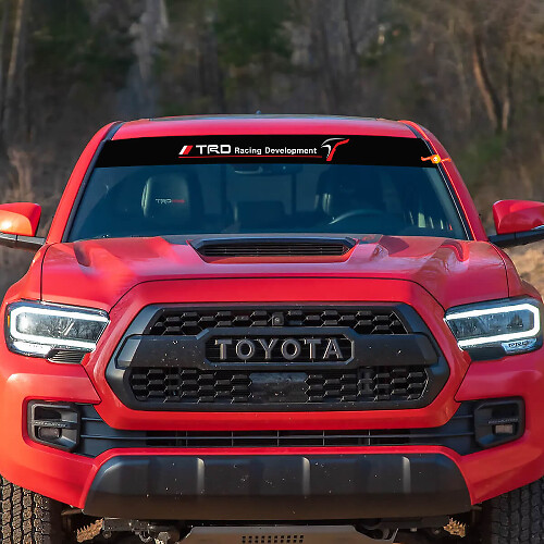 Autocollant bandeau pare-brise style TRD-Style Racing Development pour Toyota