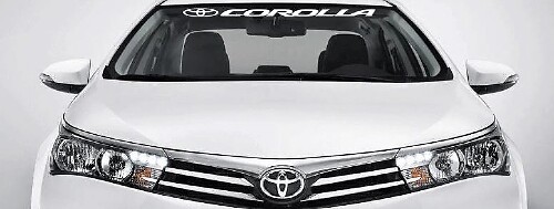 Bandeau de pare-brise en vinyle pour Toyota Corolla