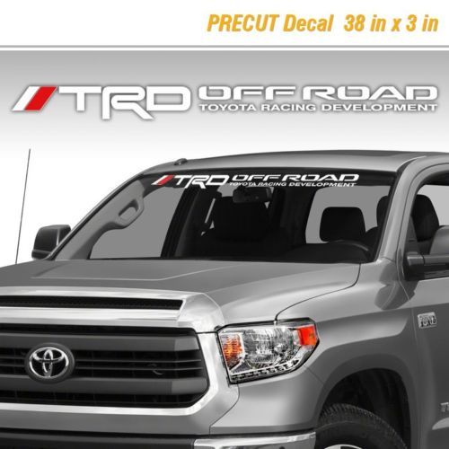 Toyota TRD Off Road Racing Tacoma Tundra Vinyle Autocollant Autocollant Camion Pare-Brise 1
