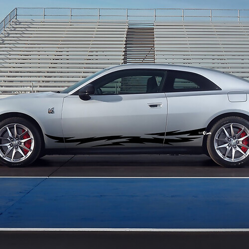 Stripes de décalcomanie du panneau latéral pour Dodge Charger Electric 5
