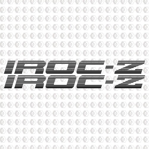 Ensemble de décalcomanies en vinyle latérales IROC-Z pour portes Chevrolet Camaro
