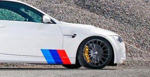 Kit d'autocollants en vinyle bande latérale M Performance pour BMW