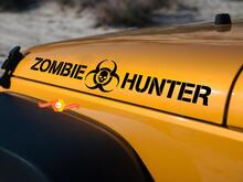 Ensemble de décalcomanies Zombie Hunter pour Wrangler Rubicon Sahara Tj autocollants de capot Jeep 2 2
