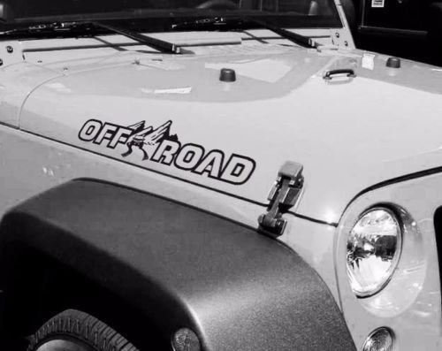 Paire d'autocollants en vinyle pour capot hors route pour Jeep WRANGLER RUBICON SAHARA JK TJ YJ JL Gladiator