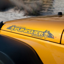 Décalcomanies en vinyle lettrage capot Édition Punisher pour Jeep Wrangler_2