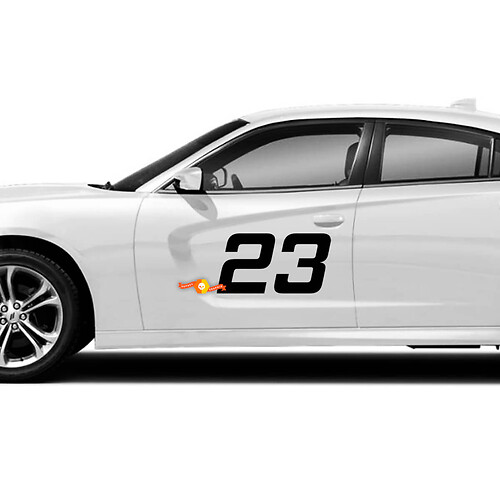 Autocollant de numéro de porte latérale pour Dodge Charger
