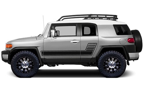 Autocollant Vinyle Latéral à Bandes Accent pour Toyota FJ Cruiser