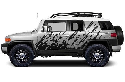 Kit d'autocollants latéraux en vinyle éclaboussures de boue pour Toyota FJ Cruiser 2007-2014