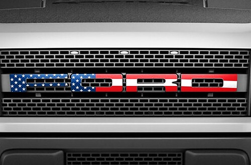 Ford Raptor Grille Insert Stickers Décalcomanies (2010-2014) conception de drapeau américain
