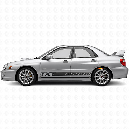 Kit d'autocollants en vinyle de bas de caisse à bandes personnalisées pour Subaru Impreza 2002-07