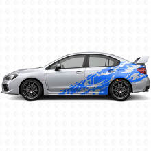 Kit d'autocollants vinyle latéraux avec éclaboussures de boue et texte personnalisé pour Subaru Impreza STI WRX 2002-07_2