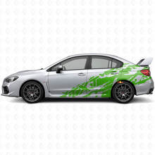 Kit d'autocollants vinyle latéraux avec éclaboussures de boue et texte personnalisé pour Subaru Impreza STI WRX 2002-07_3