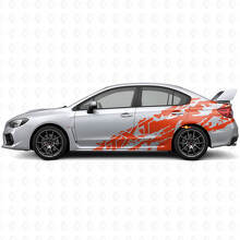 Kit d'autocollants vinyle latéraux avec éclaboussures de boue et texte personnalisé pour Subaru Impreza STI WRX 2002-07_4