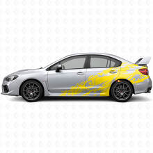 Kit d'autocollants vinyle latéraux avec éclaboussures de boue et texte personnalisé pour Subaru Impreza STI WRX 2002-07_5